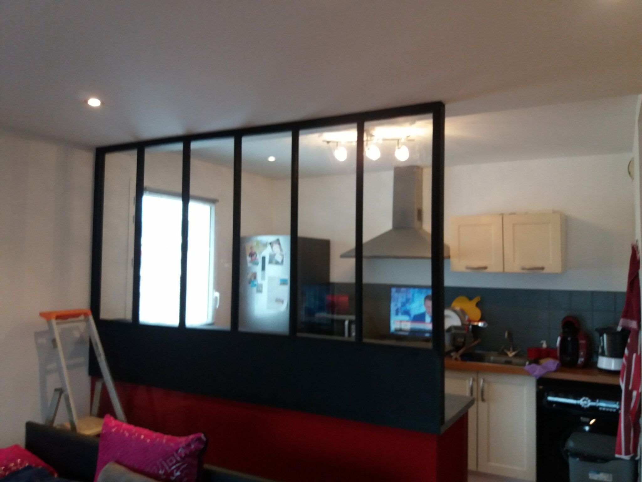 Verrière bois médium peint